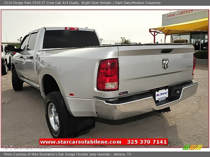 Bright Silver Metallic / Dark Slate/Medium Graystone 2010 Dodge Ram 3500 ST Crew Cab 4x4 Dually
