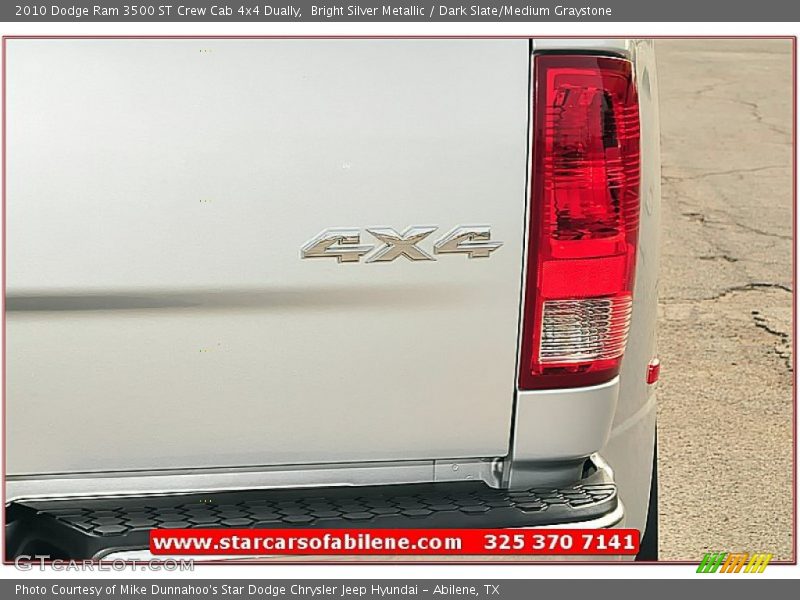 Bright Silver Metallic / Dark Slate/Medium Graystone 2010 Dodge Ram 3500 ST Crew Cab 4x4 Dually