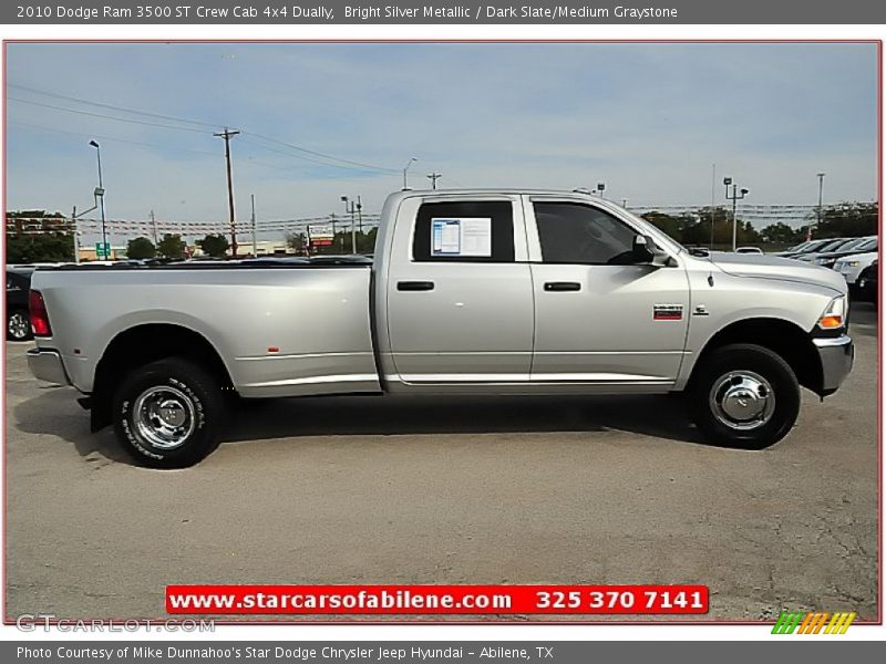 Bright Silver Metallic / Dark Slate/Medium Graystone 2010 Dodge Ram 3500 ST Crew Cab 4x4 Dually