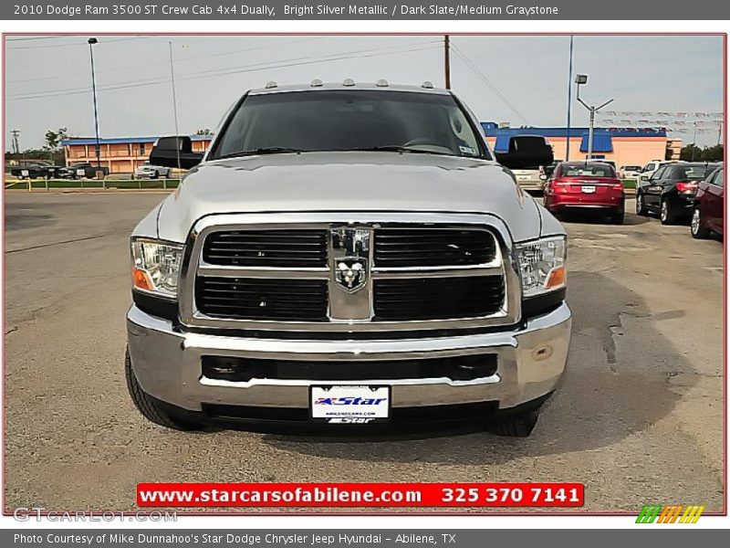 Bright Silver Metallic / Dark Slate/Medium Graystone 2010 Dodge Ram 3500 ST Crew Cab 4x4 Dually