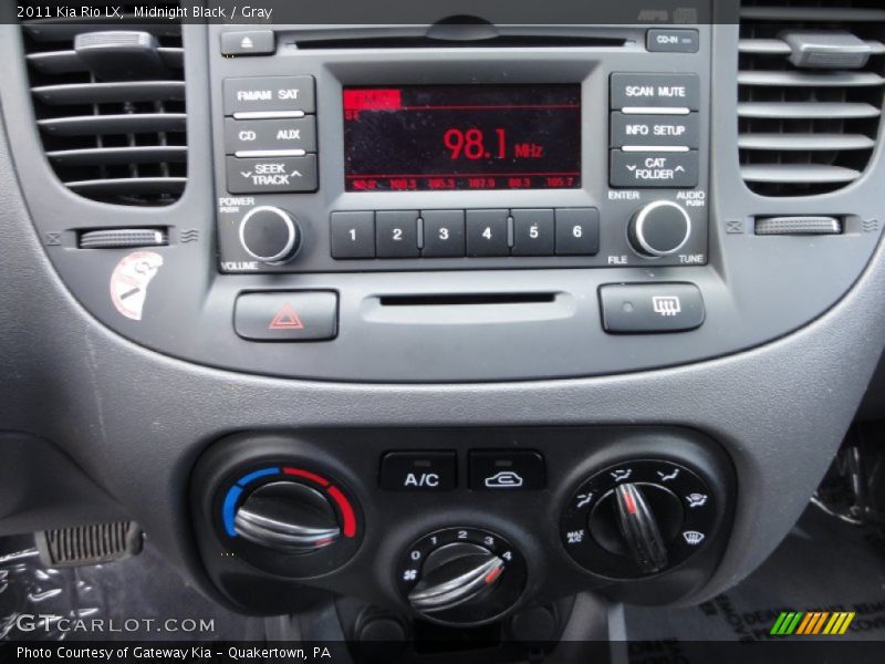 Midnight Black / Gray 2011 Kia Rio LX