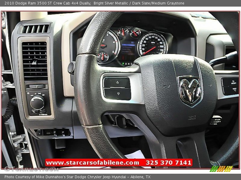 Bright Silver Metallic / Dark Slate/Medium Graystone 2010 Dodge Ram 3500 ST Crew Cab 4x4 Dually