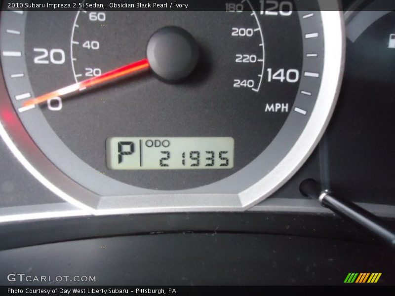 Obsidian Black Pearl / Ivory 2010 Subaru Impreza 2.5i Sedan