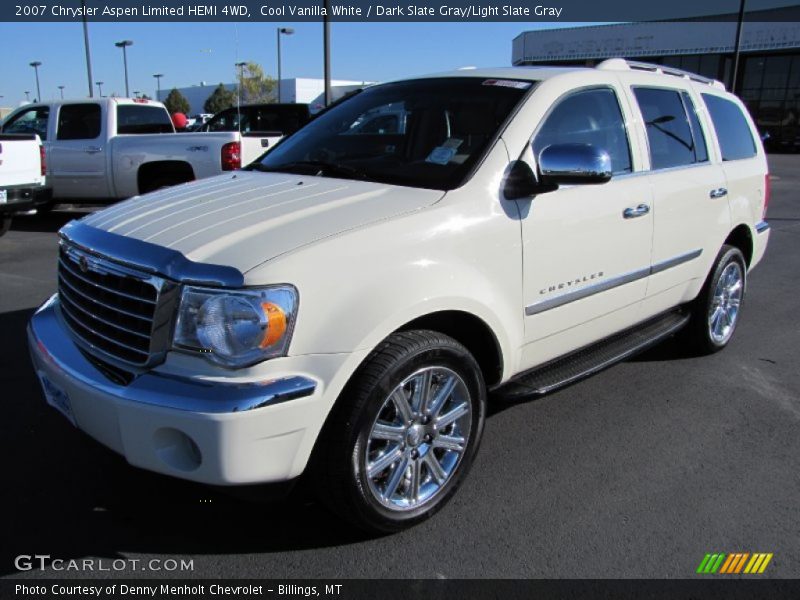 Cool Vanilla White / Dark Slate Gray/Light Slate Gray 2007 Chrysler Aspen Limited HEMI 4WD