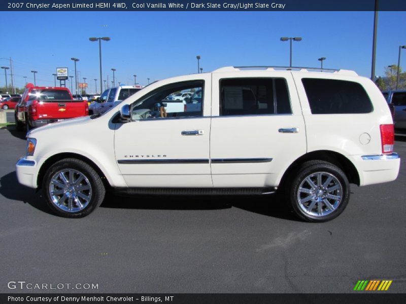 Cool Vanilla White / Dark Slate Gray/Light Slate Gray 2007 Chrysler Aspen Limited HEMI 4WD