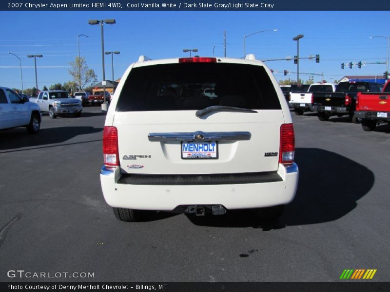 Cool Vanilla White / Dark Slate Gray/Light Slate Gray 2007 Chrysler Aspen Limited HEMI 4WD