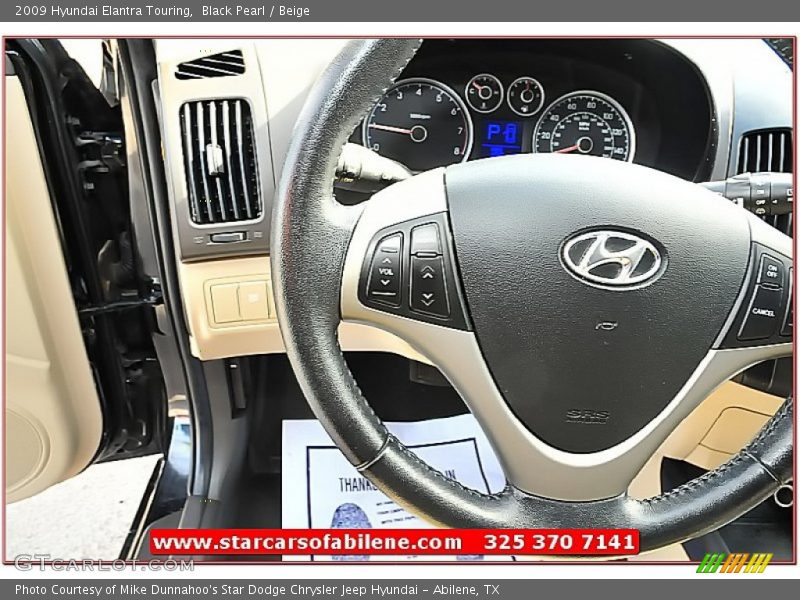 Black Pearl / Beige 2009 Hyundai Elantra Touring