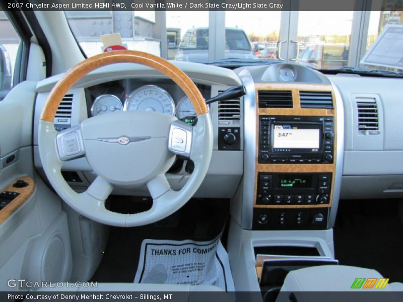 Cool Vanilla White / Dark Slate Gray/Light Slate Gray 2007 Chrysler Aspen Limited HEMI 4WD