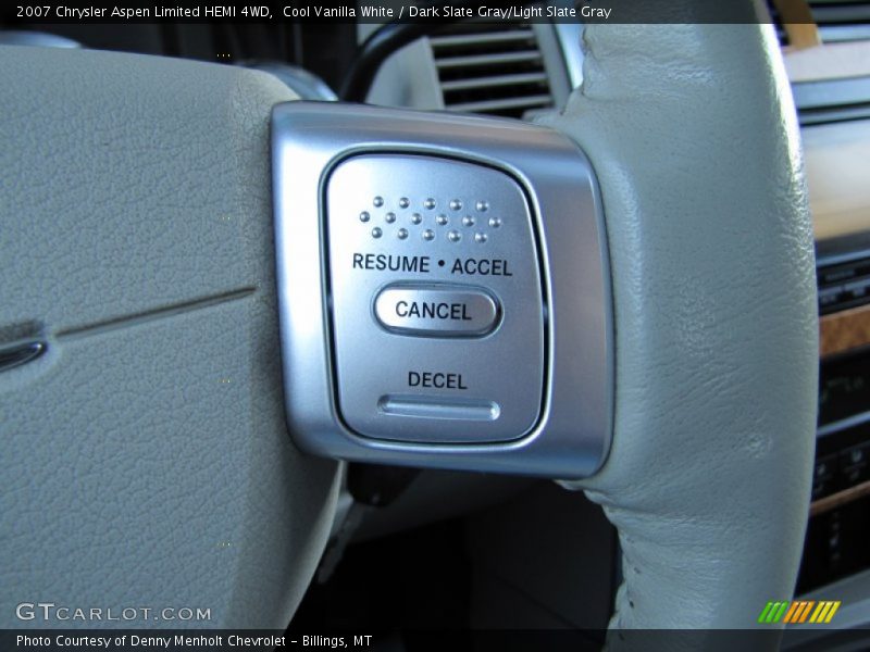 Cool Vanilla White / Dark Slate Gray/Light Slate Gray 2007 Chrysler Aspen Limited HEMI 4WD