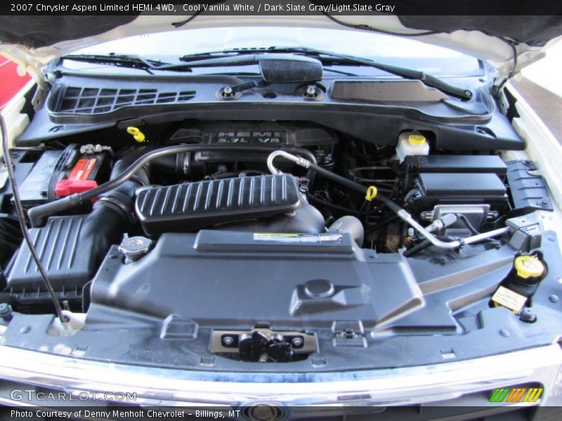 Cool Vanilla White / Dark Slate Gray/Light Slate Gray 2007 Chrysler Aspen Limited HEMI 4WD