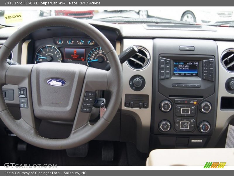 Race Red / Adobe 2013 Ford F150 XLT SuperCab 4x4