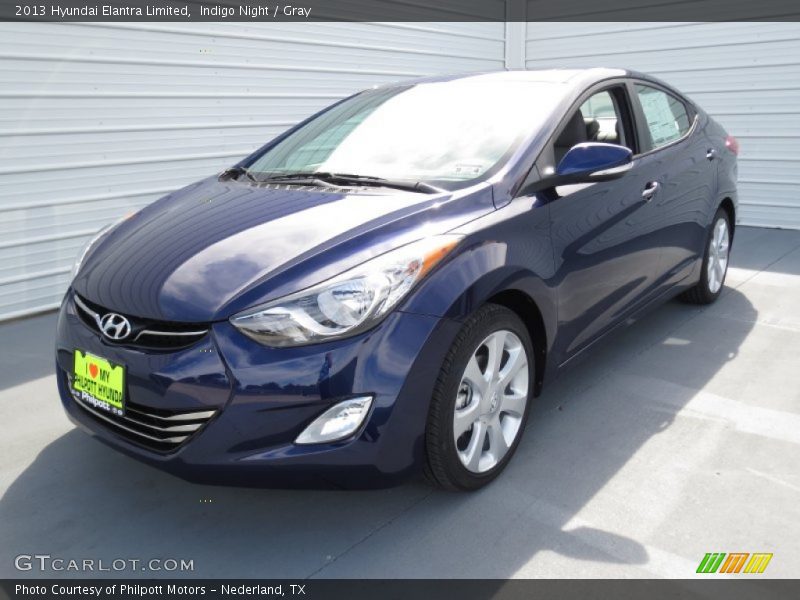 Indigo Night / Gray 2013 Hyundai Elantra Limited