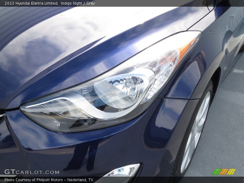 Indigo Night / Gray 2013 Hyundai Elantra Limited