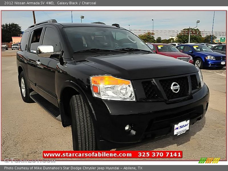 Galaxy Black / Charcoal 2012 Nissan Armada SV 4WD