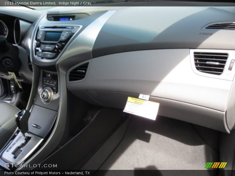 Indigo Night / Gray 2013 Hyundai Elantra Limited