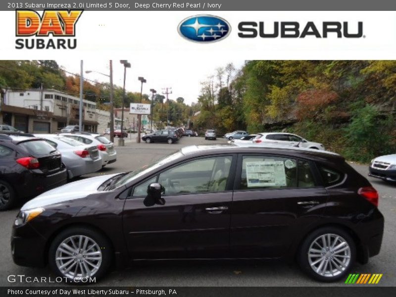 Deep Cherry Red Pearl / Ivory 2013 Subaru Impreza 2.0i Limited 5 Door