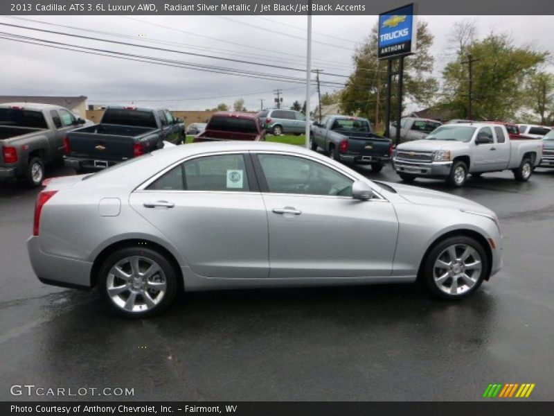 Radiant Silver Metallic / Jet Black/Jet Black Accents 2013 Cadillac ATS 3.6L Luxury AWD