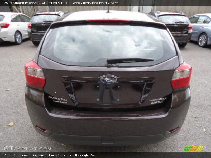 Deep Cherry Red Pearl / Ivory 2013 Subaru Impreza 2.0i Limited 5 Door