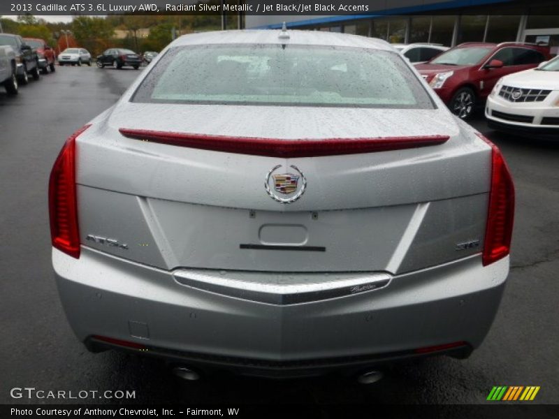 Radiant Silver Metallic / Jet Black/Jet Black Accents 2013 Cadillac ATS 3.6L Luxury AWD