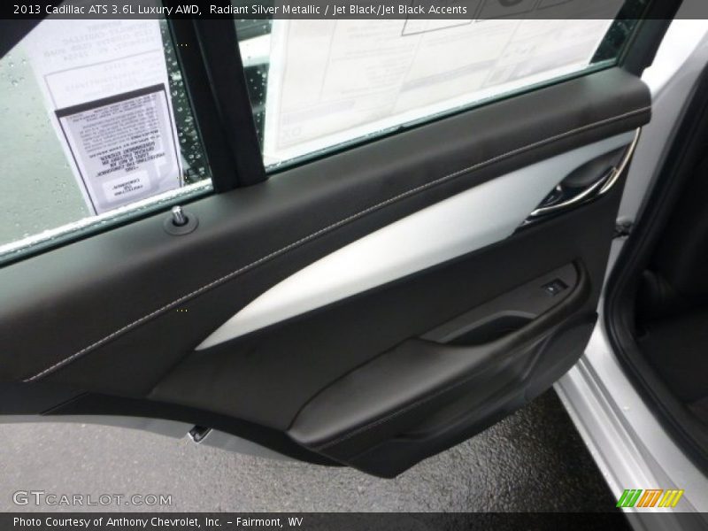 Radiant Silver Metallic / Jet Black/Jet Black Accents 2013 Cadillac ATS 3.6L Luxury AWD