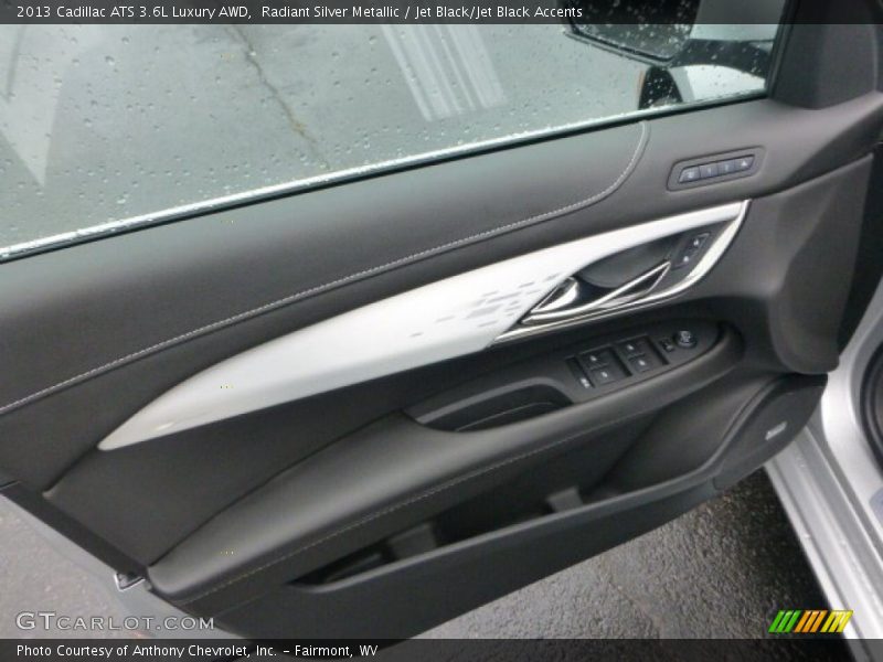 Radiant Silver Metallic / Jet Black/Jet Black Accents 2013 Cadillac ATS 3.6L Luxury AWD
