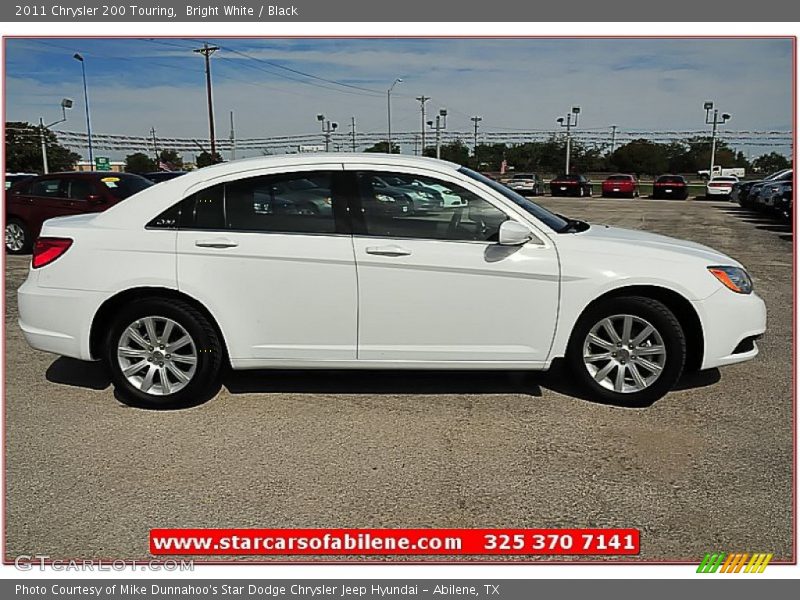 Bright White / Black 2011 Chrysler 200 Touring