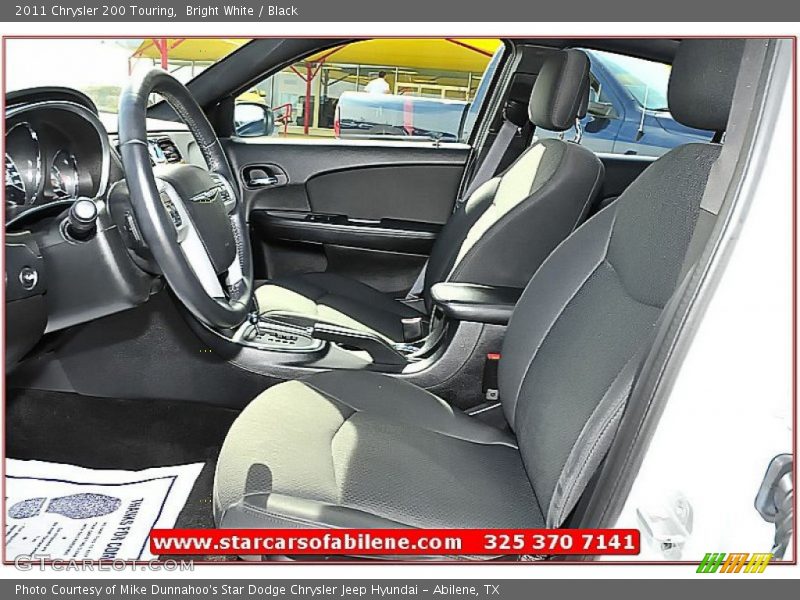 Bright White / Black 2011 Chrysler 200 Touring