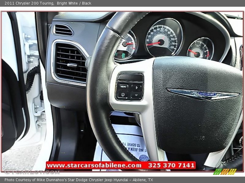 Bright White / Black 2011 Chrysler 200 Touring