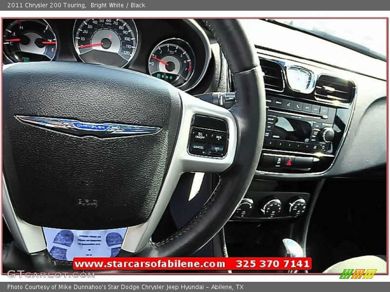 Bright White / Black 2011 Chrysler 200 Touring