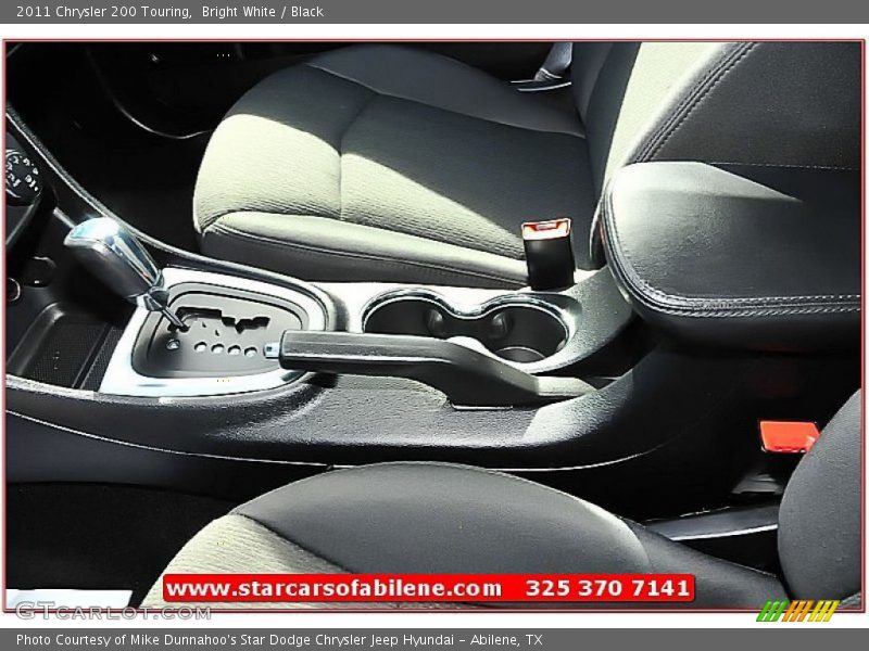 Bright White / Black 2011 Chrysler 200 Touring