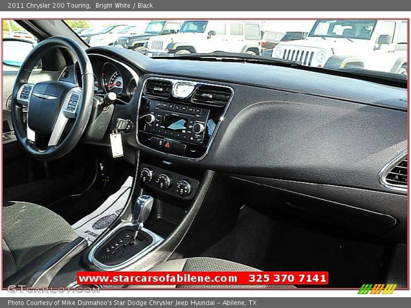 Bright White / Black 2011 Chrysler 200 Touring