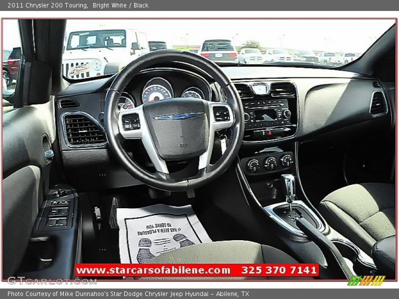 Bright White / Black 2011 Chrysler 200 Touring