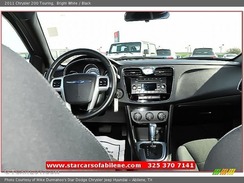 Bright White / Black 2011 Chrysler 200 Touring