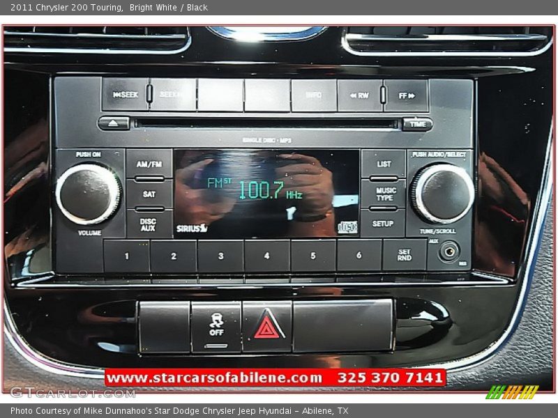 Bright White / Black 2011 Chrysler 200 Touring