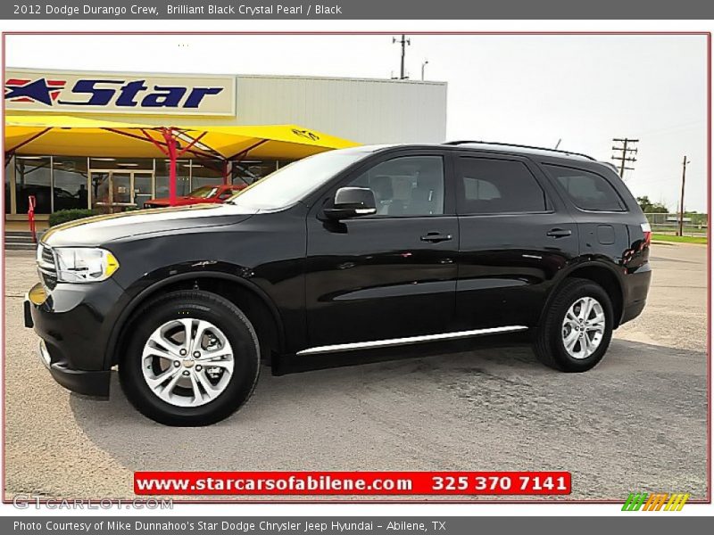 Brilliant Black Crystal Pearl / Black 2012 Dodge Durango Crew