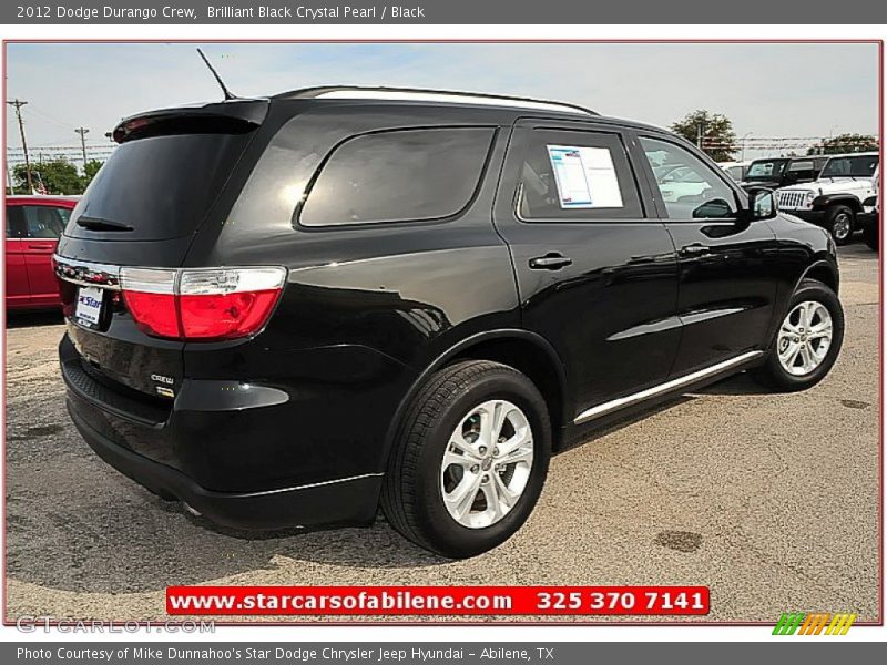 Brilliant Black Crystal Pearl / Black 2012 Dodge Durango Crew