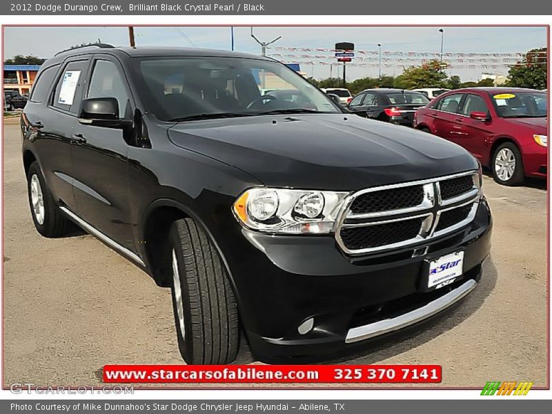 Brilliant Black Crystal Pearl / Black 2012 Dodge Durango Crew