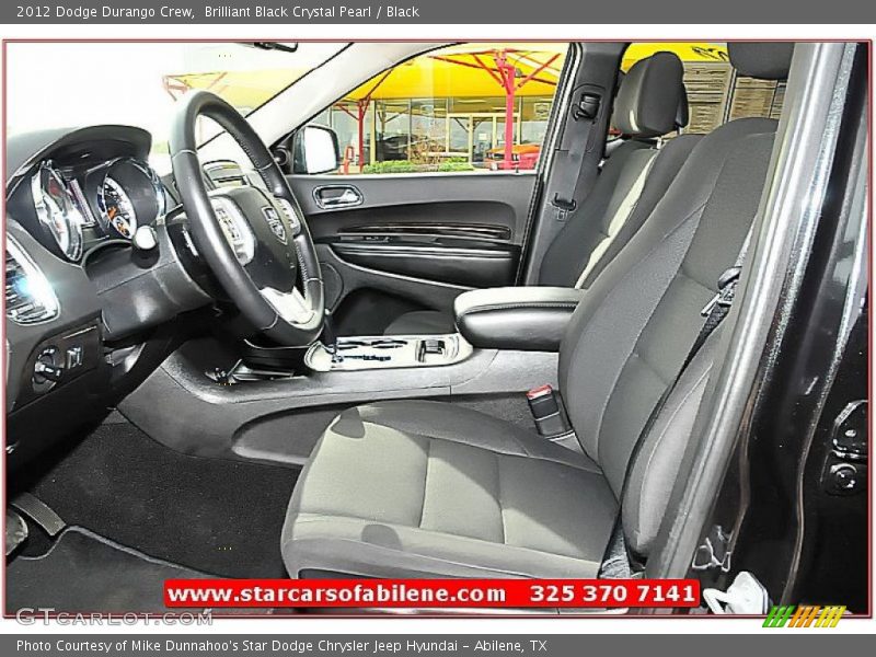 Brilliant Black Crystal Pearl / Black 2012 Dodge Durango Crew