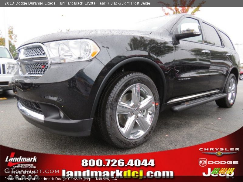 Brilliant Black Crystal Pearl / Black/Light Frost Beige 2013 Dodge Durango Citadel