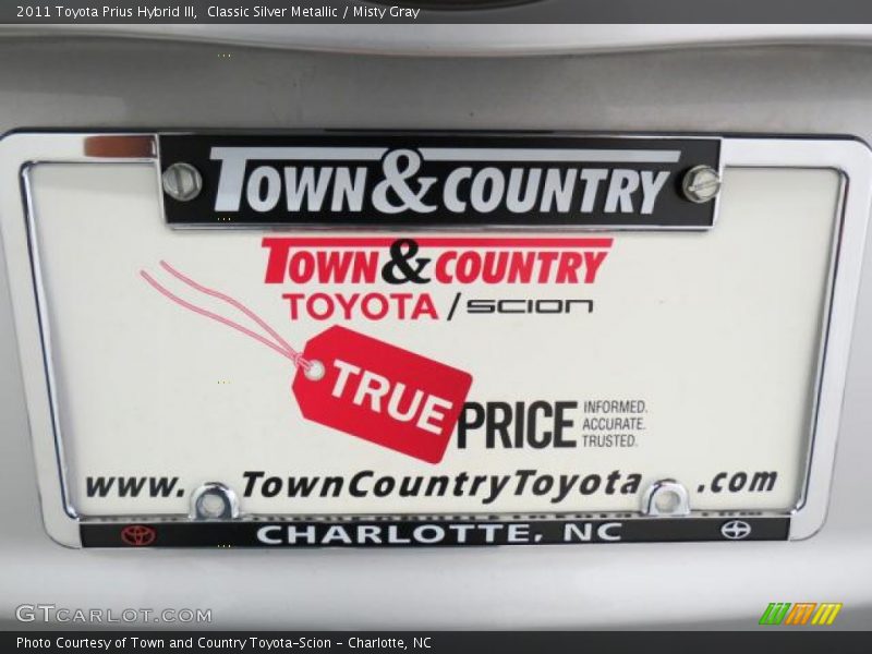 Classic Silver Metallic / Misty Gray 2011 Toyota Prius Hybrid III