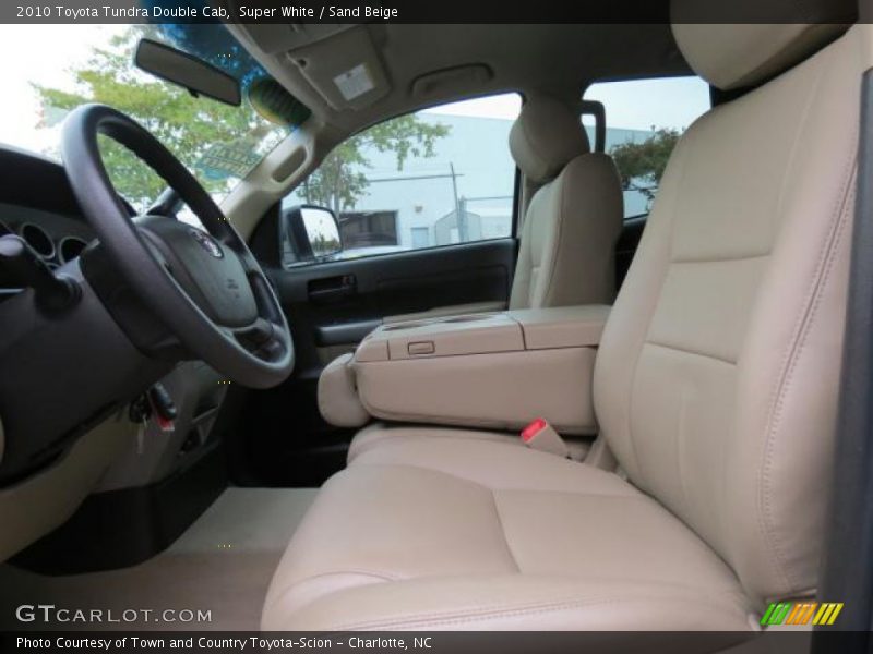 Super White / Sand Beige 2010 Toyota Tundra Double Cab