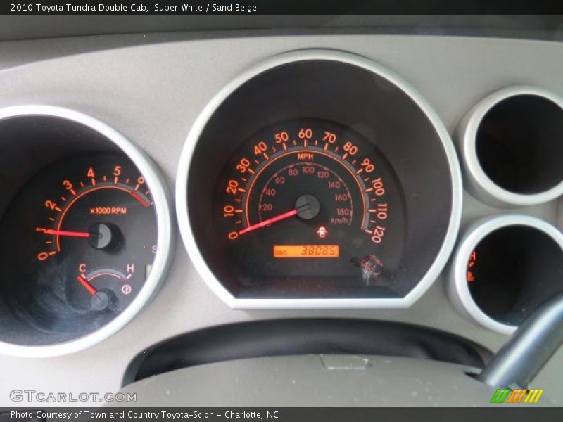 Super White / Sand Beige 2010 Toyota Tundra Double Cab