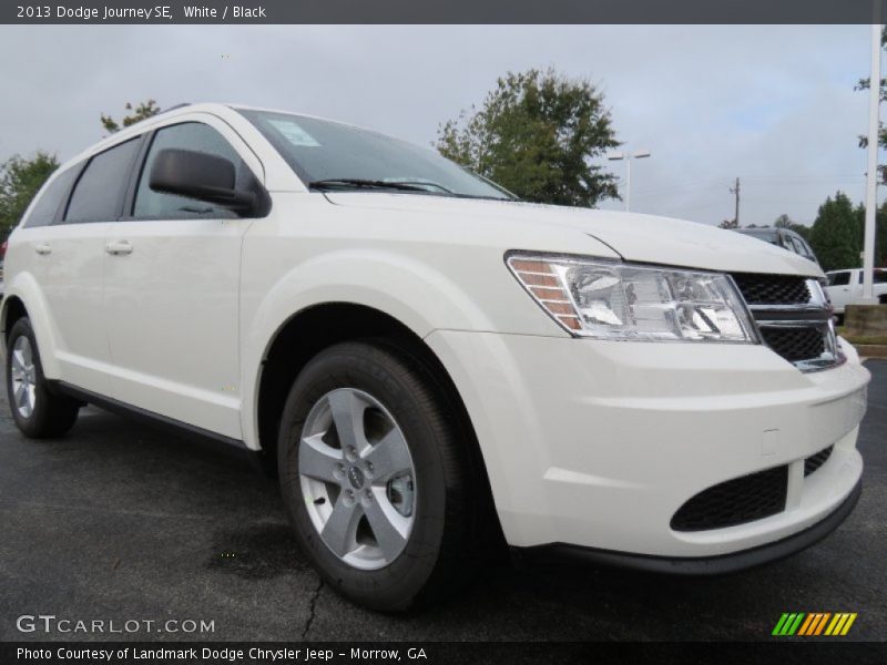 White / Black 2013 Dodge Journey SE