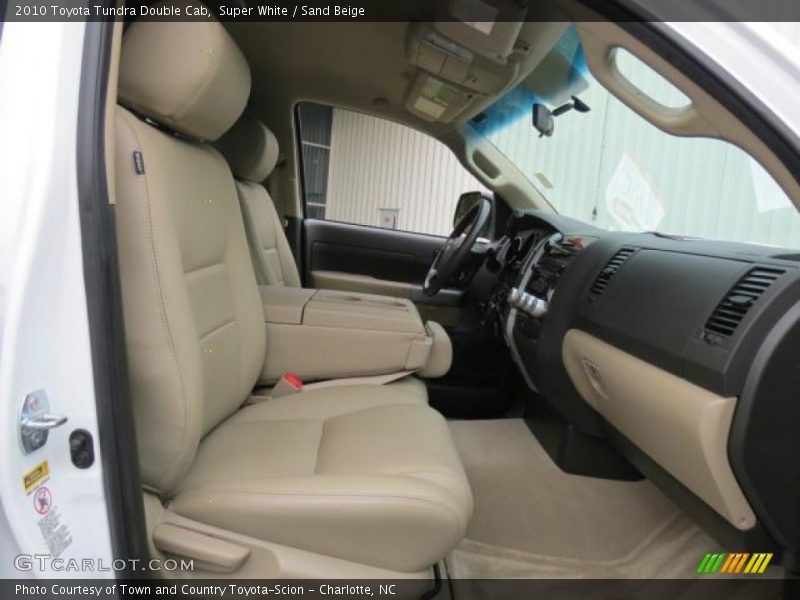 Super White / Sand Beige 2010 Toyota Tundra Double Cab