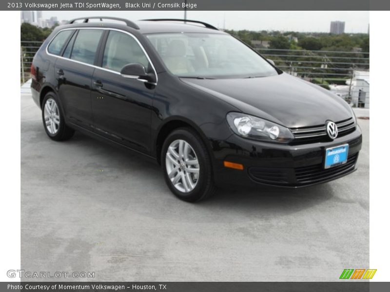 Black Uni / Cornsilk Beige 2013 Volkswagen Jetta TDI SportWagen