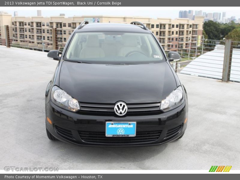 Black Uni / Cornsilk Beige 2013 Volkswagen Jetta TDI SportWagen