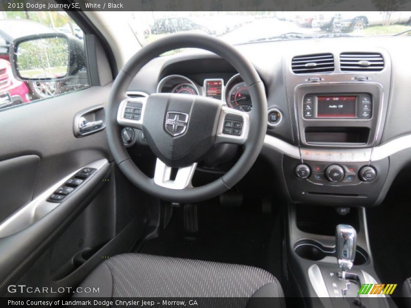 White / Black 2013 Dodge Journey SE