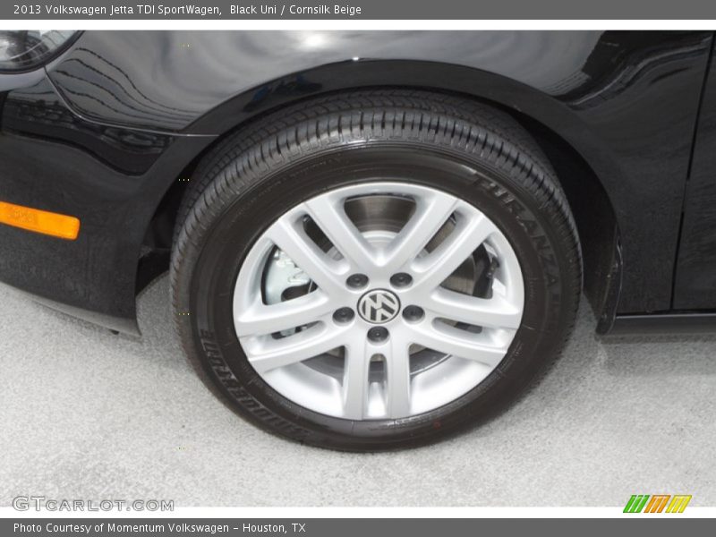 Black Uni / Cornsilk Beige 2013 Volkswagen Jetta TDI SportWagen
