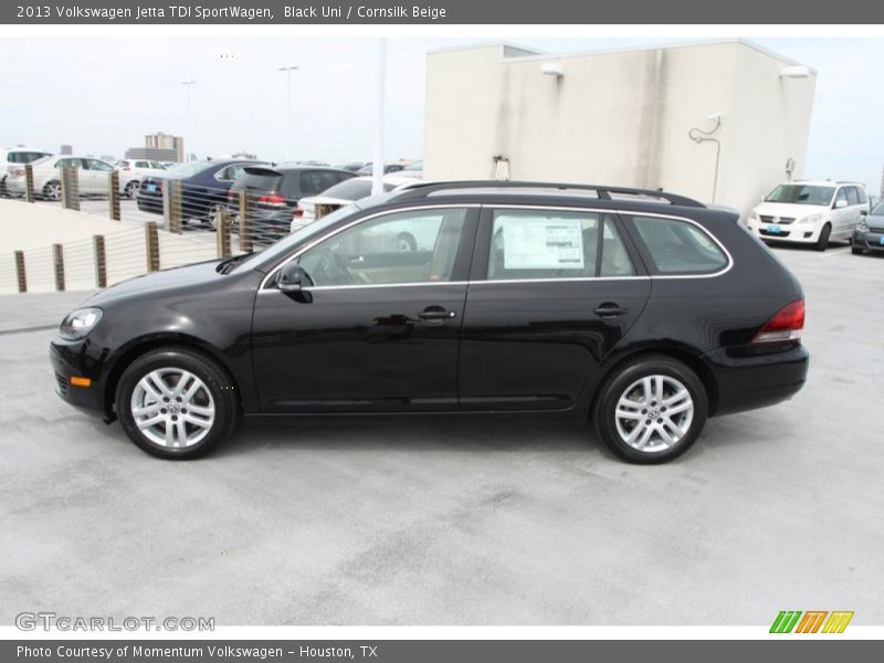 Black Uni / Cornsilk Beige 2013 Volkswagen Jetta TDI SportWagen