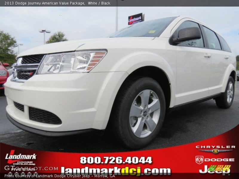 White / Black 2013 Dodge Journey American Value Package